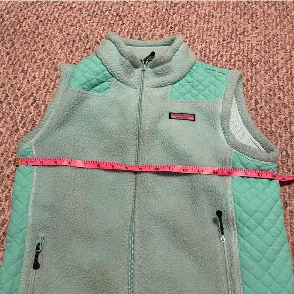 Vineyard Vines Teal Quilted Vest- Size Small - Picture 7 of 8